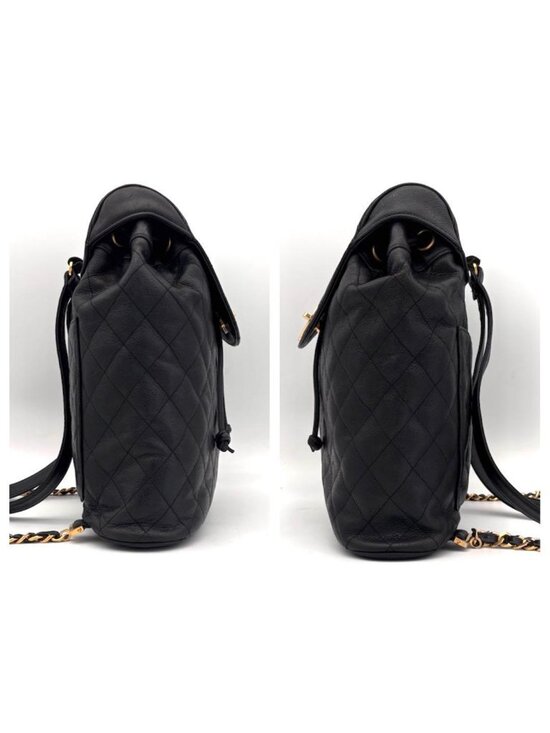 Chanel Quilted Caviar Leather Chain Backpack Black main image 6